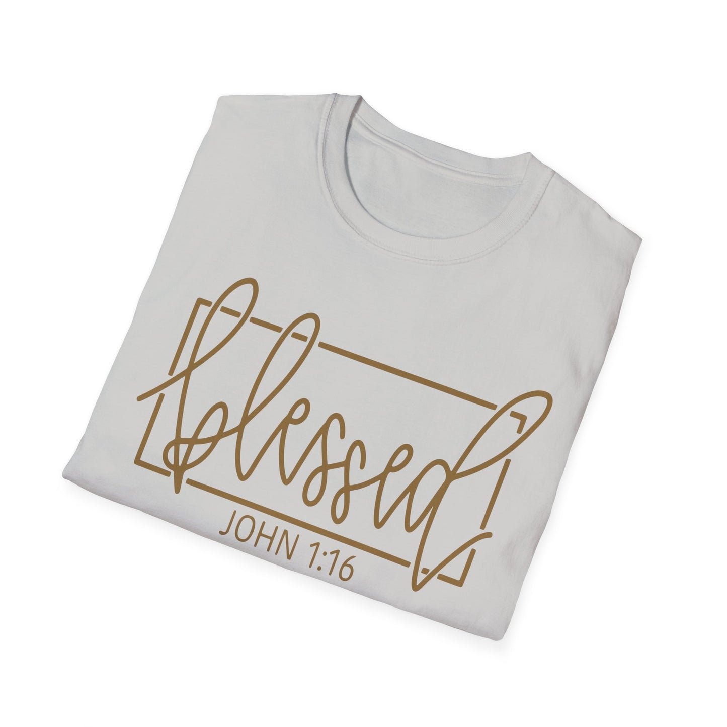 Christian Unisex Softstyle T-Shirt - Blessed John 1:16