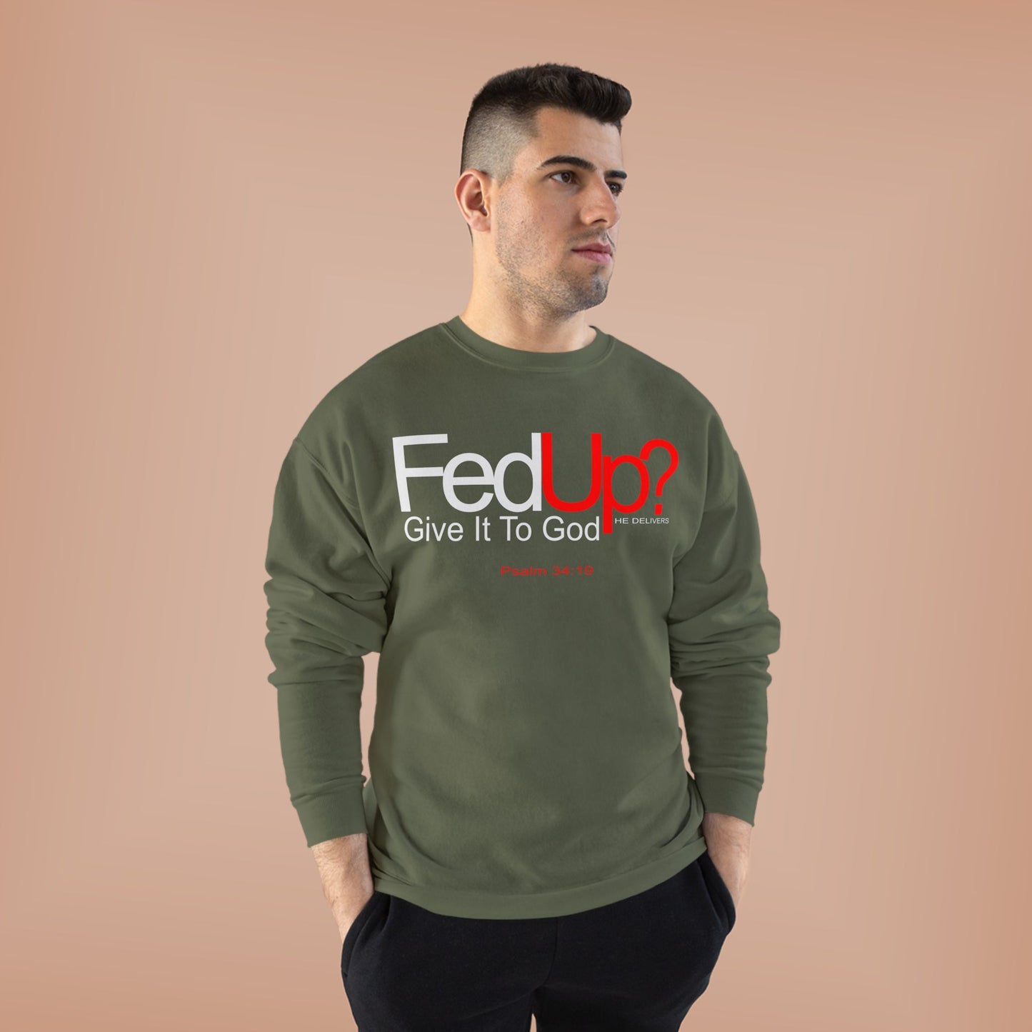 Funny Never Give Up EcoSweatshirt - Unisex Crewneck