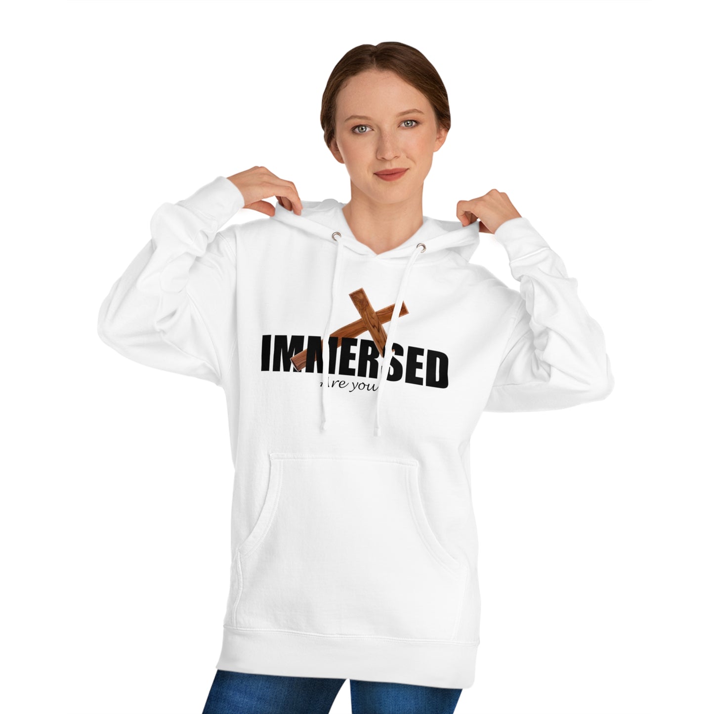 Christian Cross Immersed Unisex Hoodie Sweatshirt - Declaration of Faith and Conversation Starter