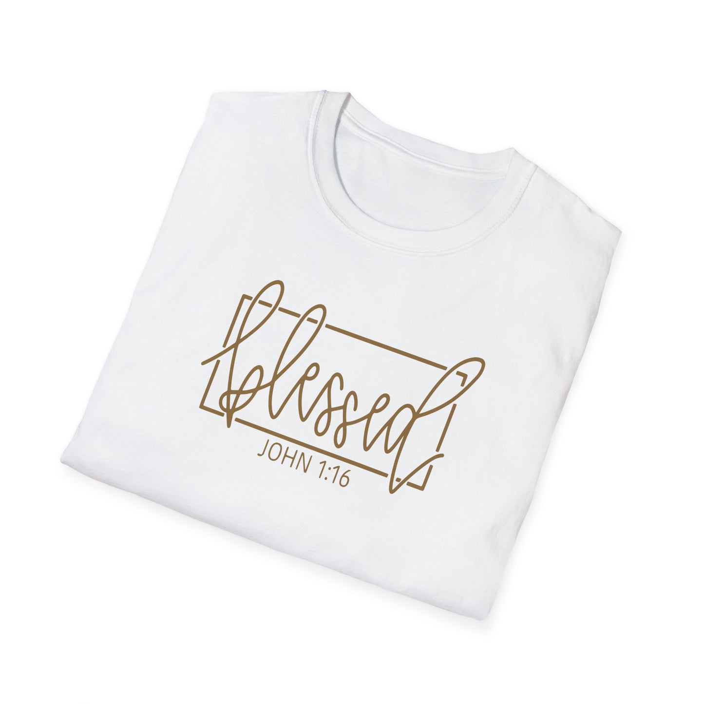 Christian Unisex Softstyle T-Shirt - Blessed John 1:16