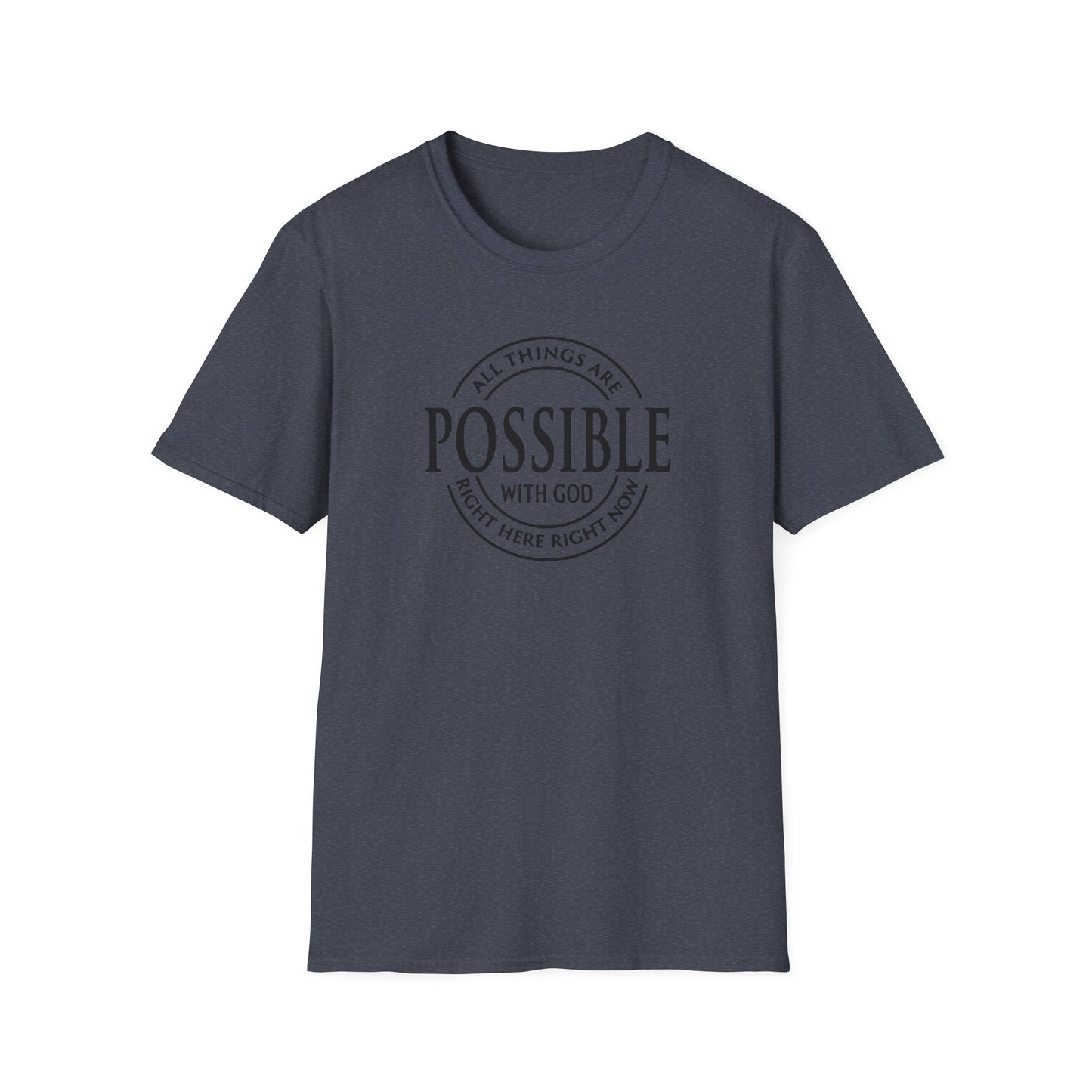 Christian Softstyle T-Shirt - All Things Are Possible with Christ