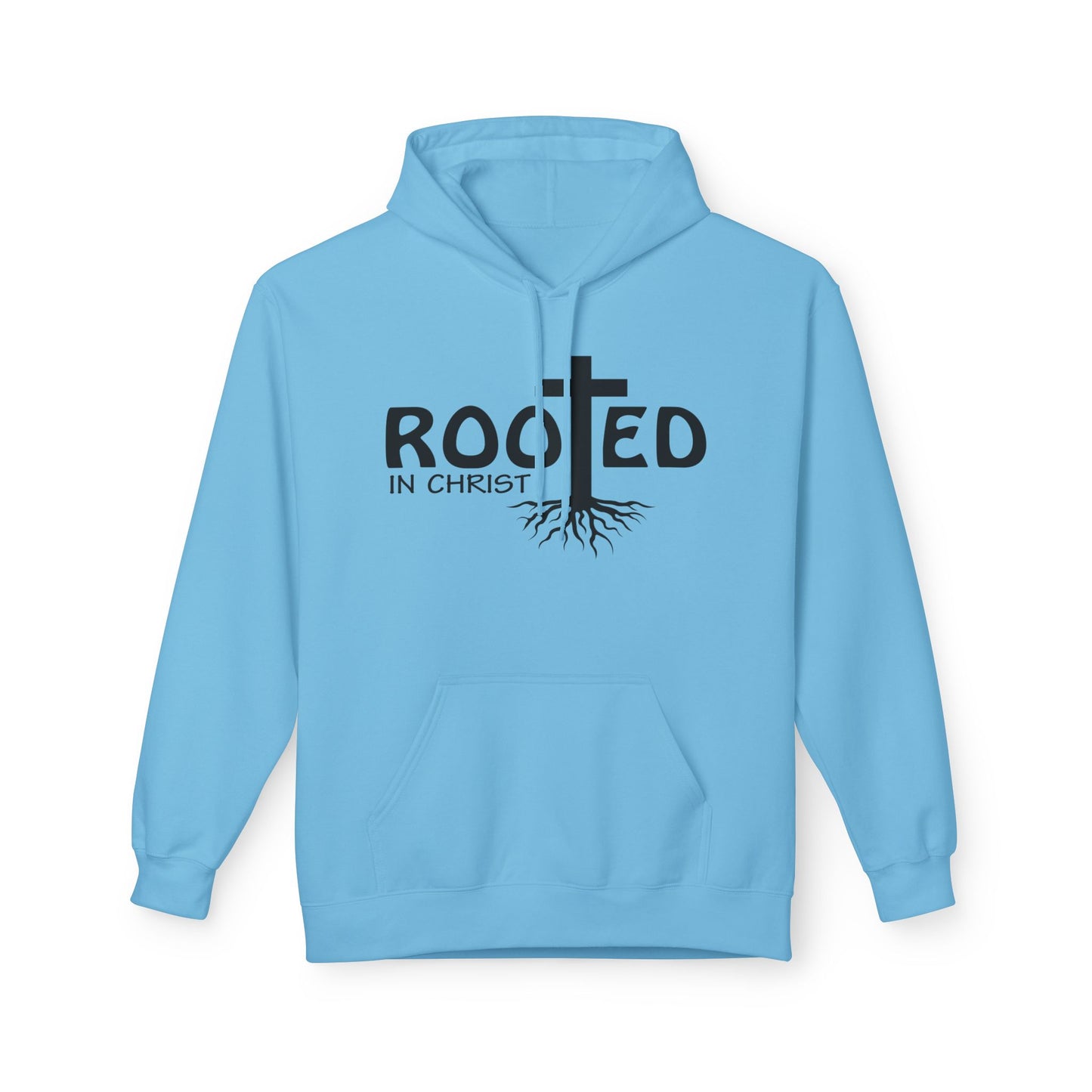 Hoodie - Rooted in Christ Religious Softstyle Fleece