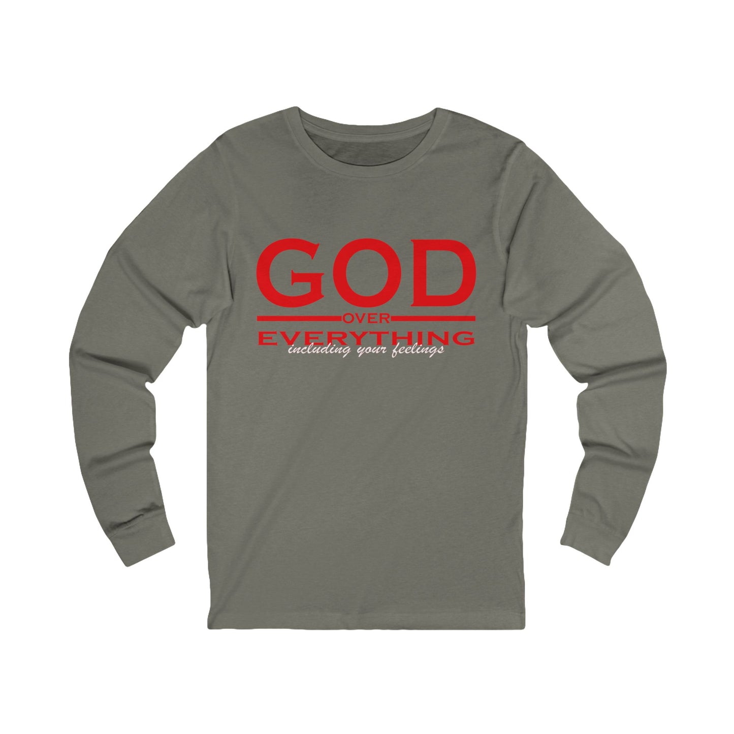 Long Sleeve Tee - God over Everything Design