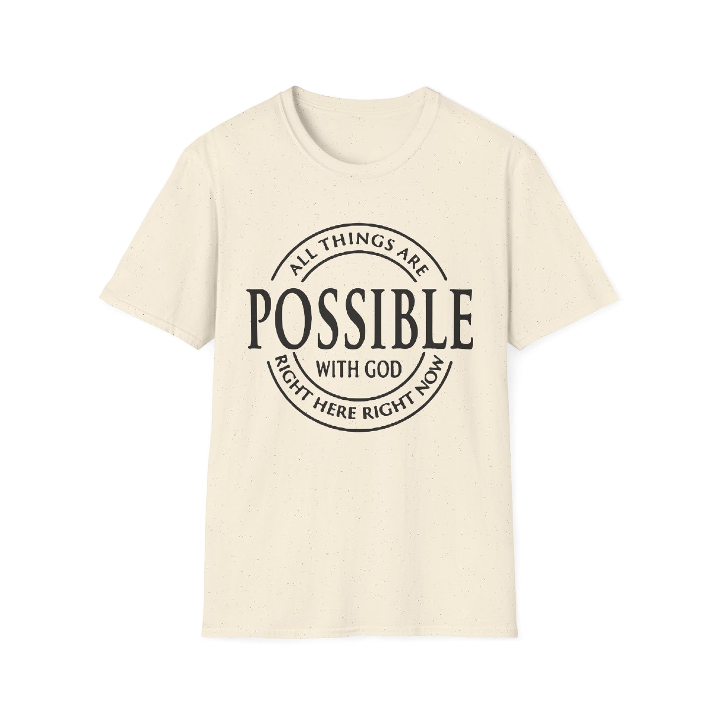 Christian Softstyle T-Shirt - All Things Are Possible with Christ