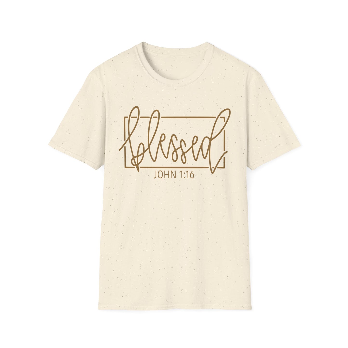 Christian Unisex Softstyle T-Shirt - Blessed John 1:16
