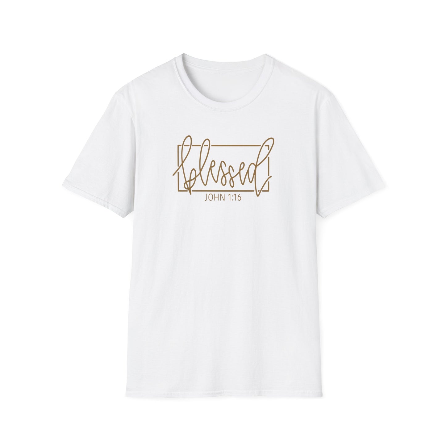 Christian Unisex Softstyle T-Shirt - Blessed John 1:16