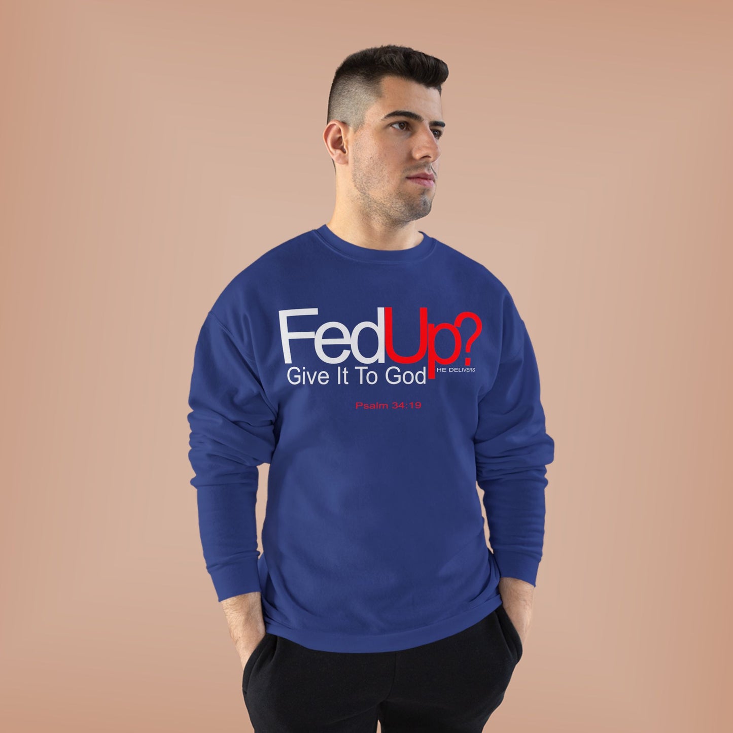 Funny Never Give Up EcoSweatshirt - Unisex Crewneck