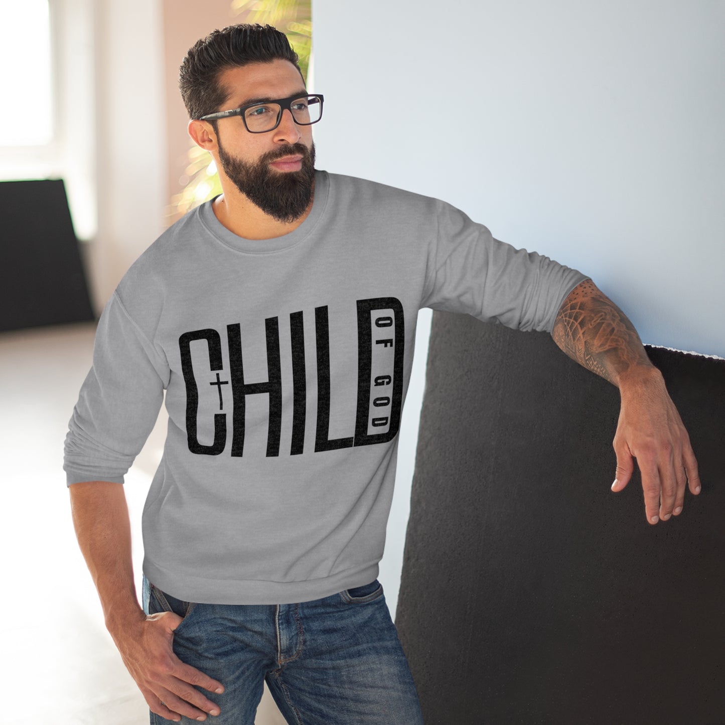 Christian Sweatshirt Child Of God Unisex Crew Neck