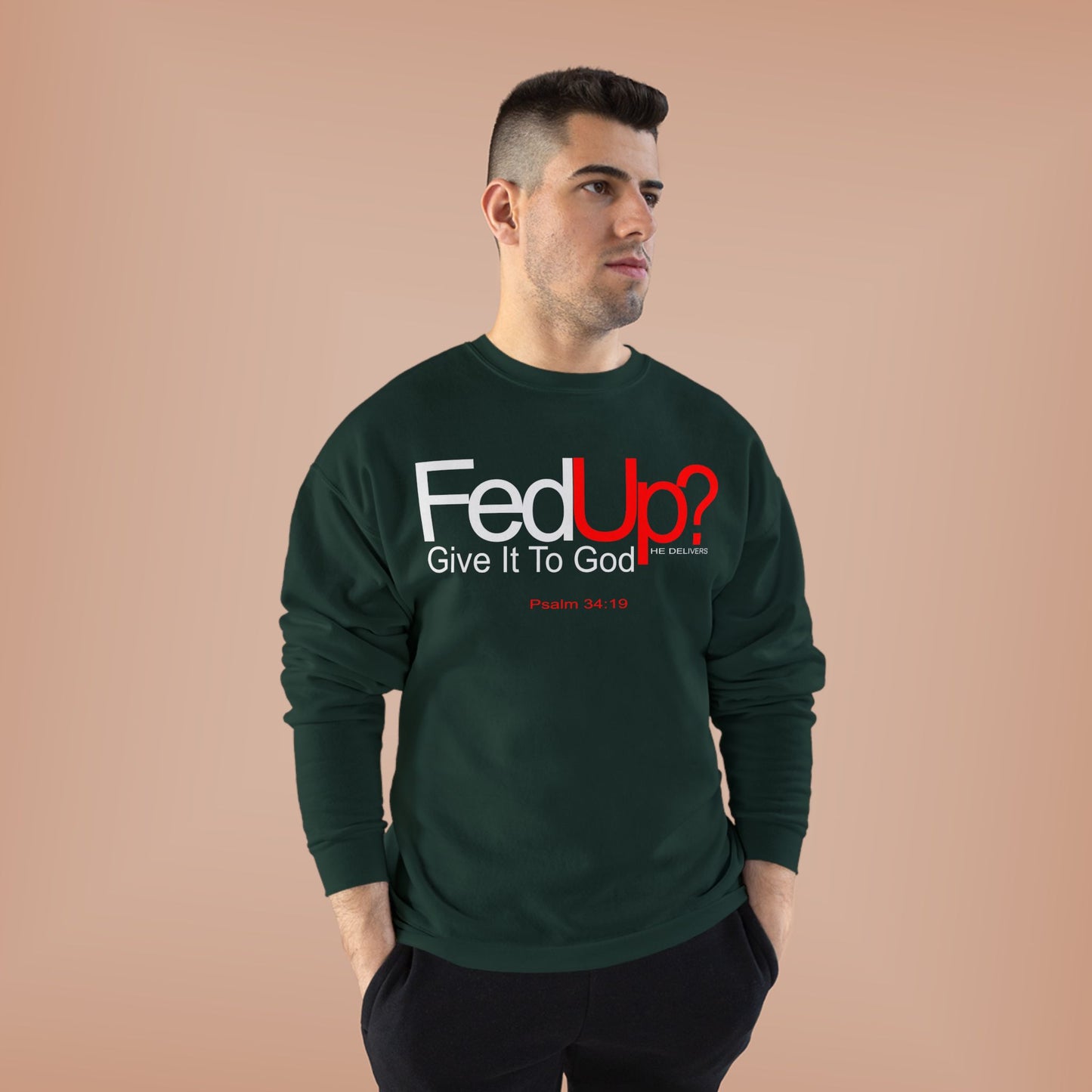 Funny Never Give Up EcoSweatshirt - Unisex Crewneck