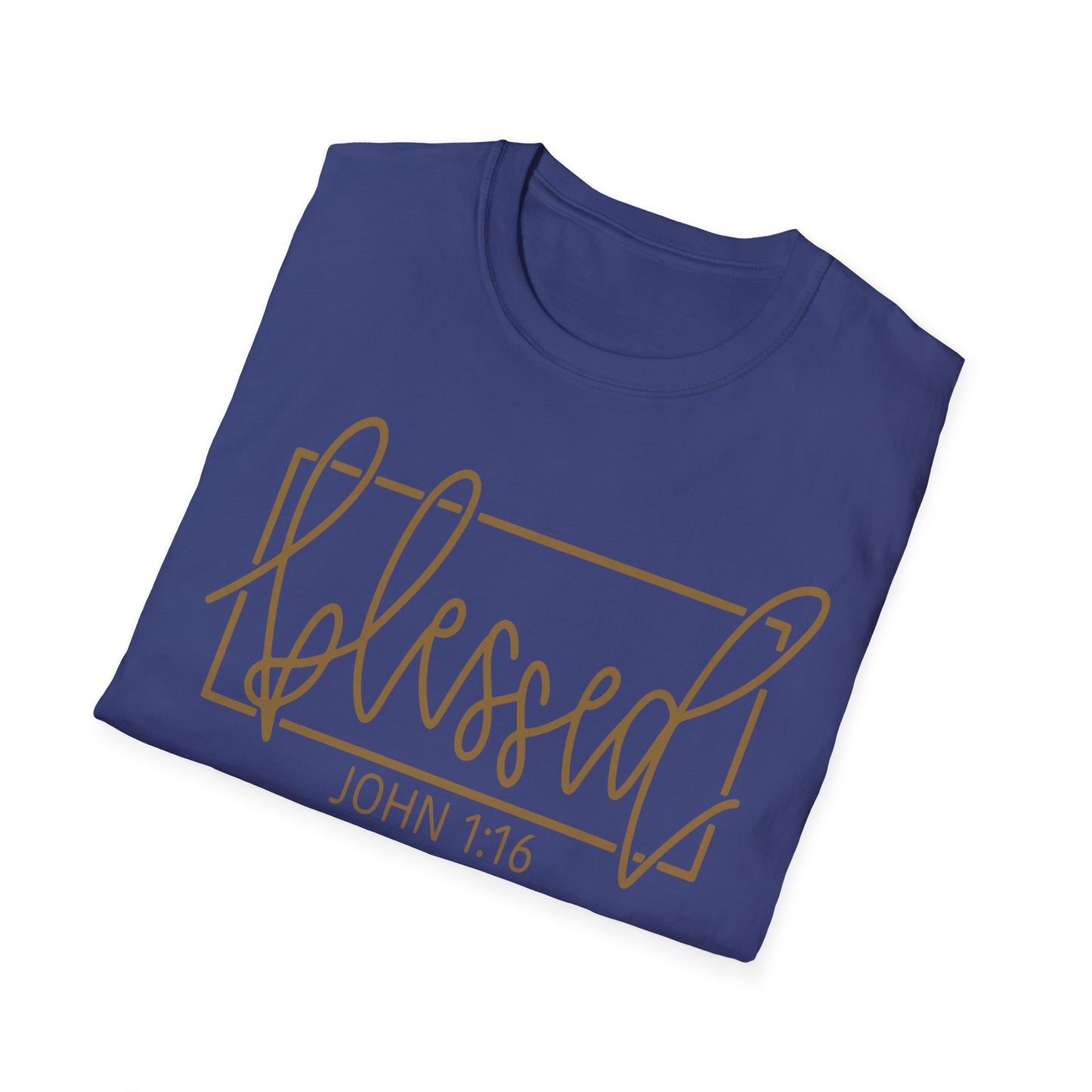 Christian Unisex Softstyle T-Shirt - Blessed John 1:16