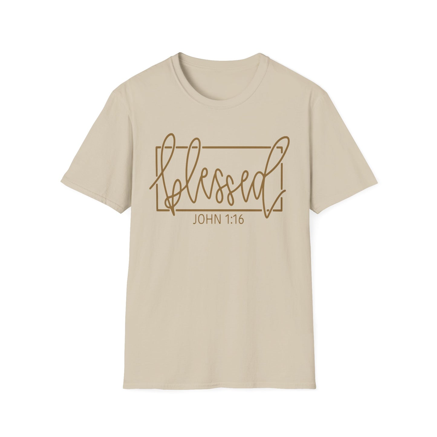 Christian Unisex Softstyle T-Shirt - Blessed John 1:16