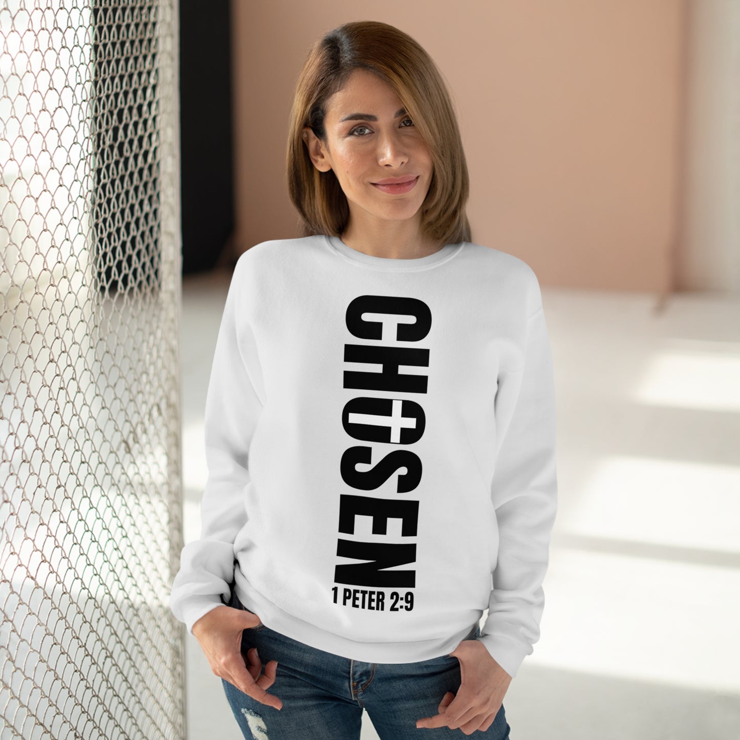 Christian Unisex Crew Neck Sweatshirt - Chosen 1Peter 2:9