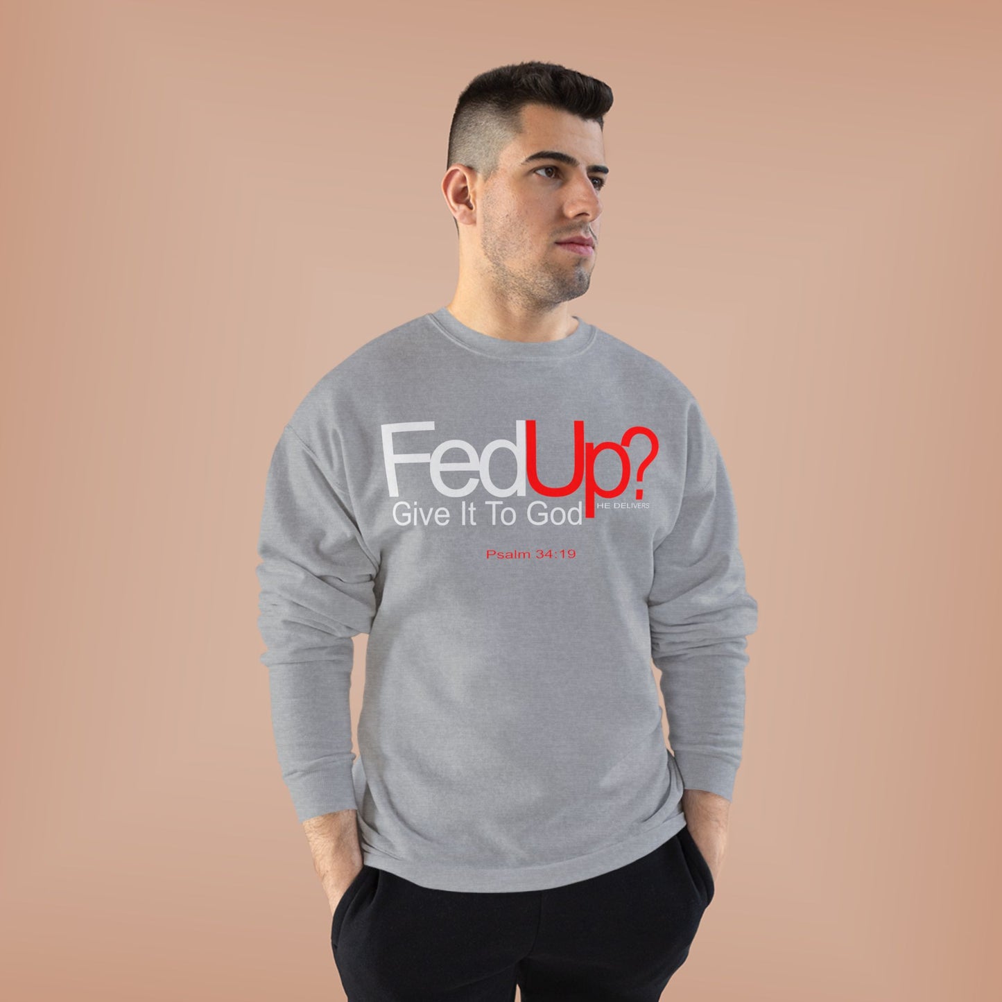 Funny Never Give Up EcoSweatshirt - Unisex Crewneck