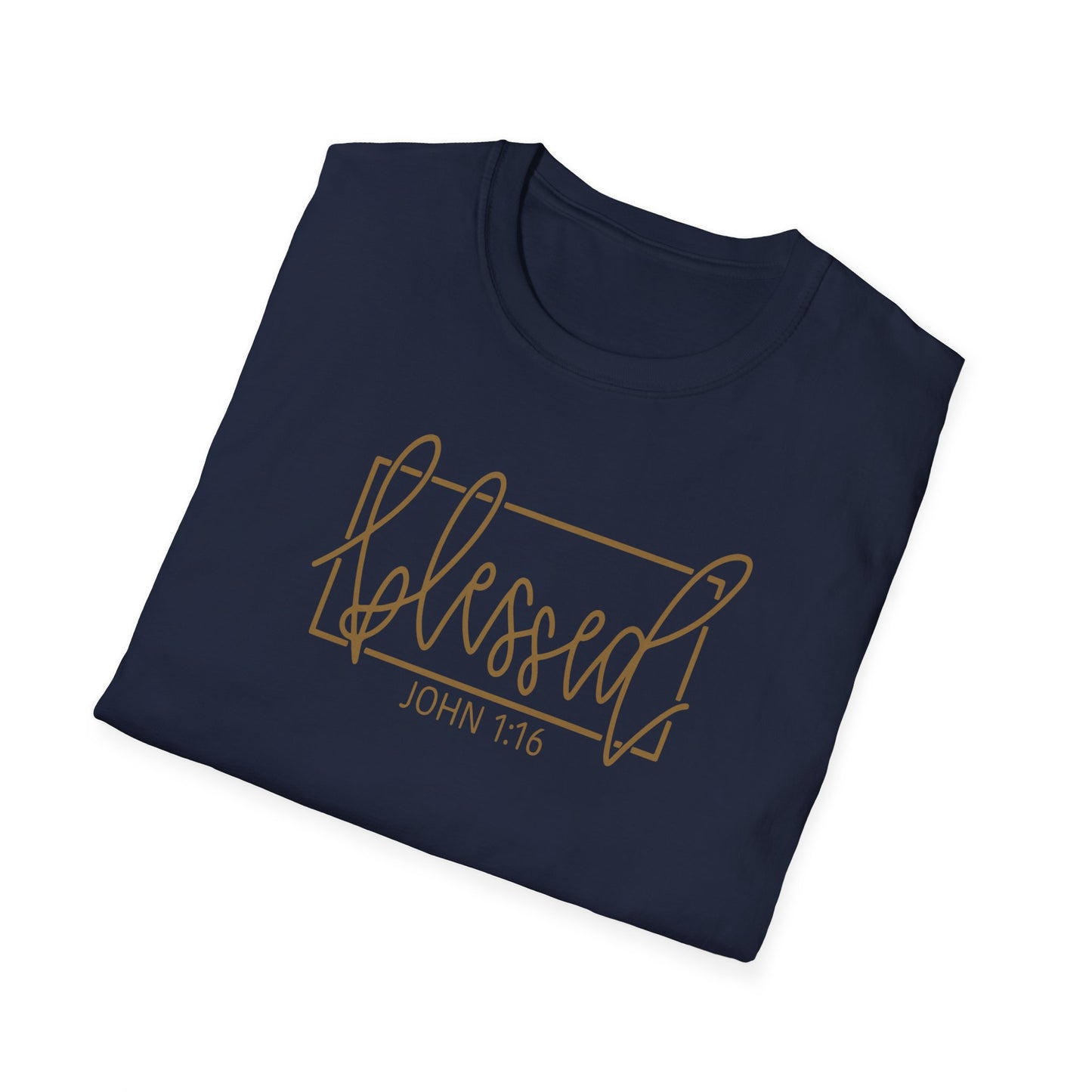 Christian Unisex Softstyle T-Shirt - Blessed John 1:16