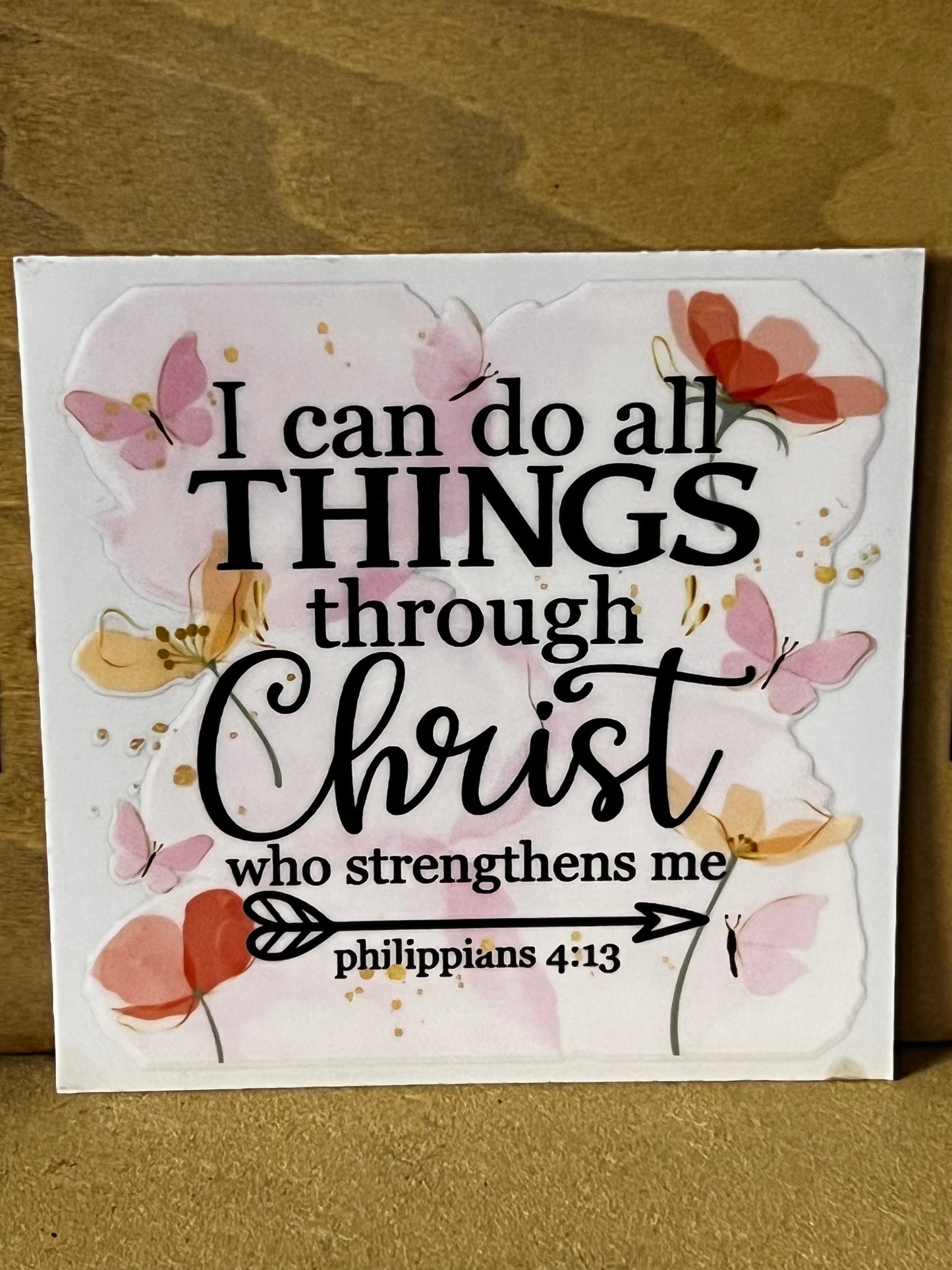 Christian Quote Glass tumbler