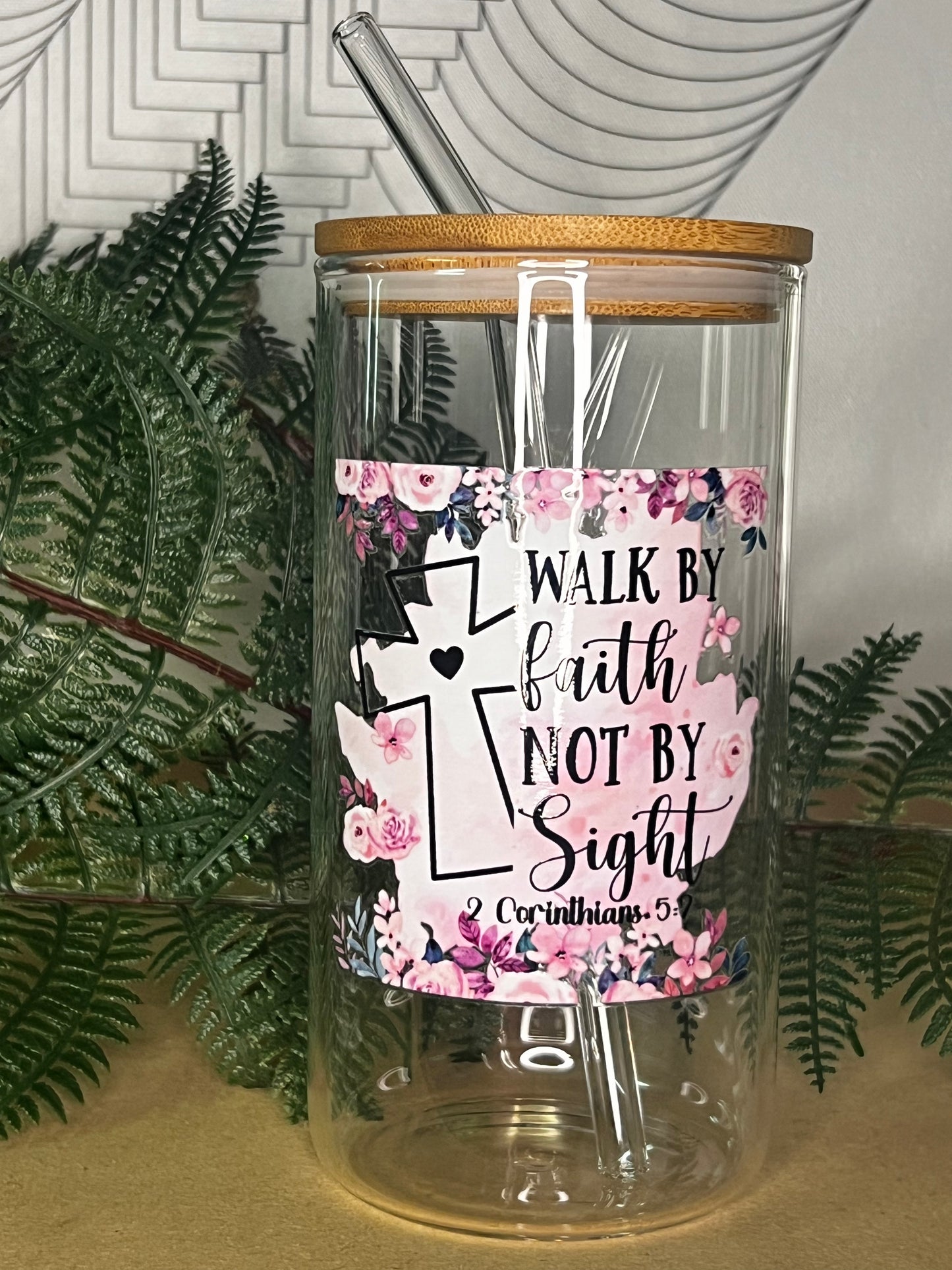 Christian Quote Glass tumbler