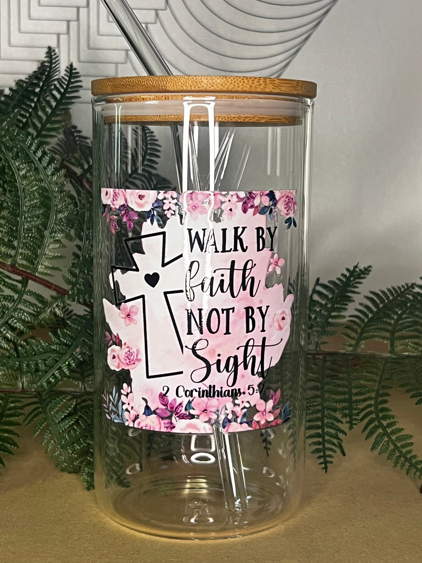 Christian Quote Glass tumbler