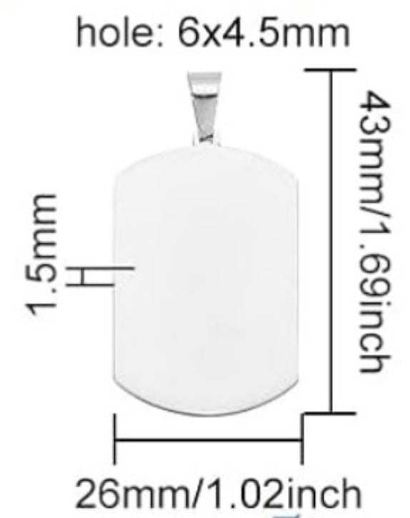 Rectangle Pendent Charm