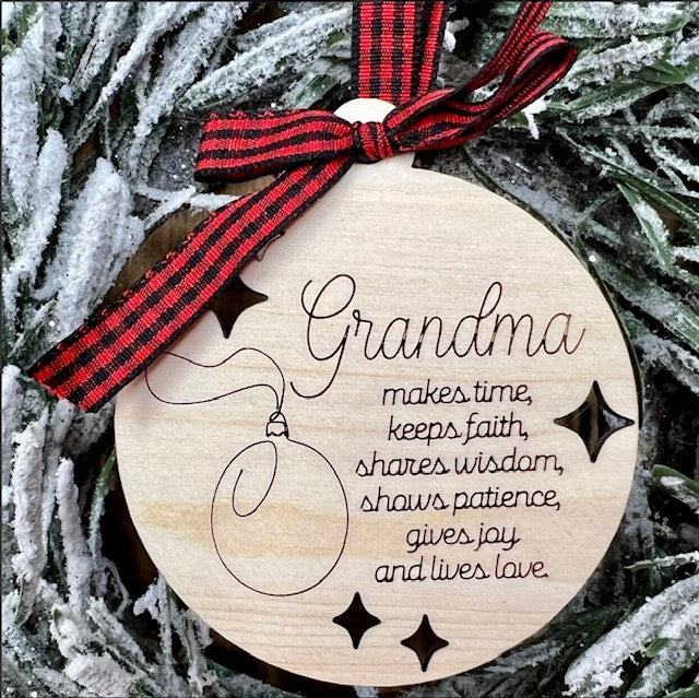 Grandma Christmas Ornament
