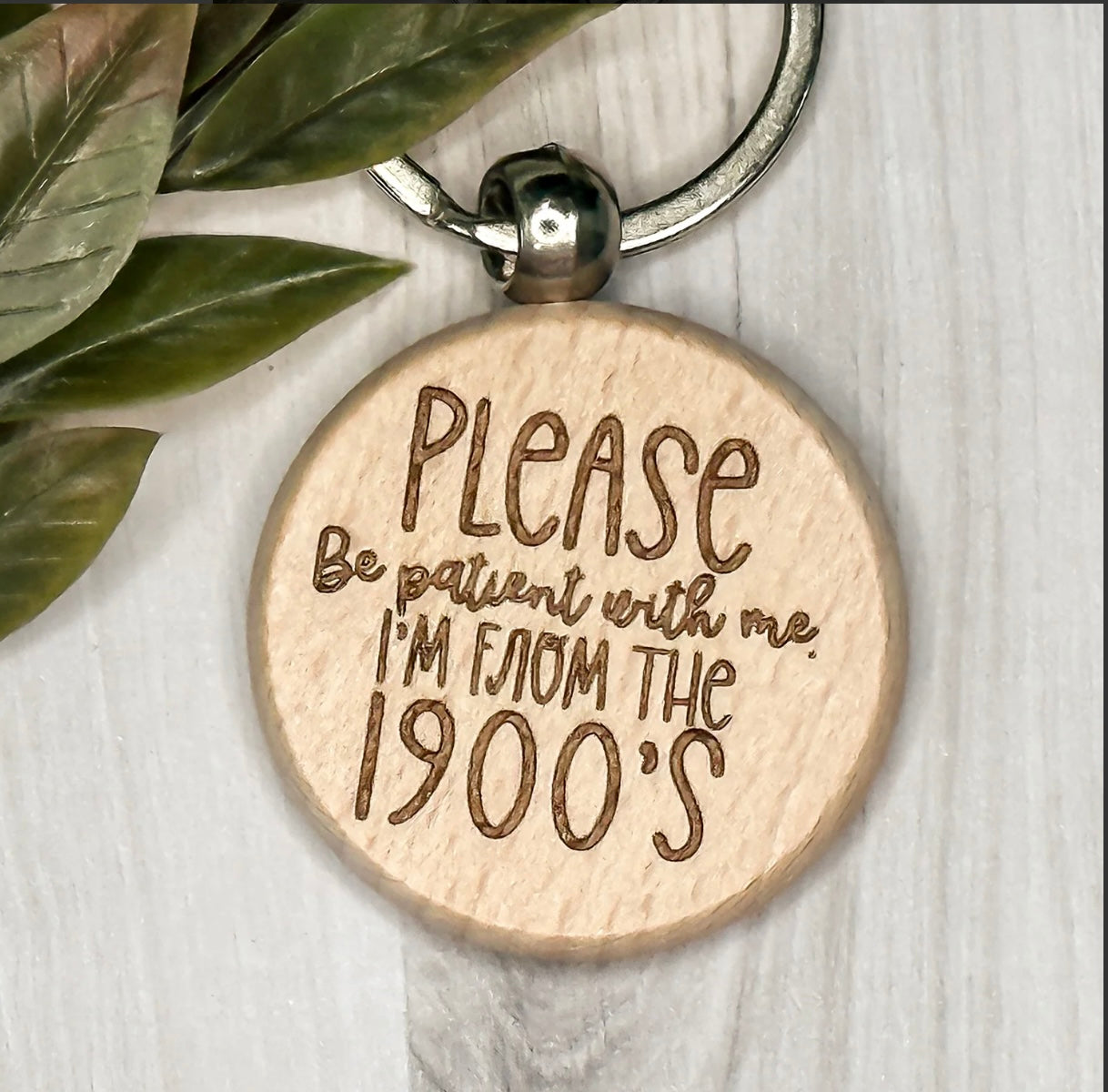 Laser engraved humorous/faith filled Keychain