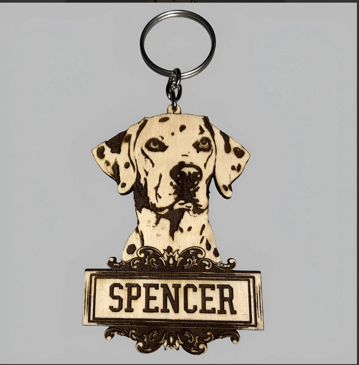 Customizable Dalmatian Dog Keychain