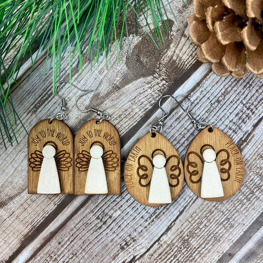 Angel Teardrop Drop Earrings