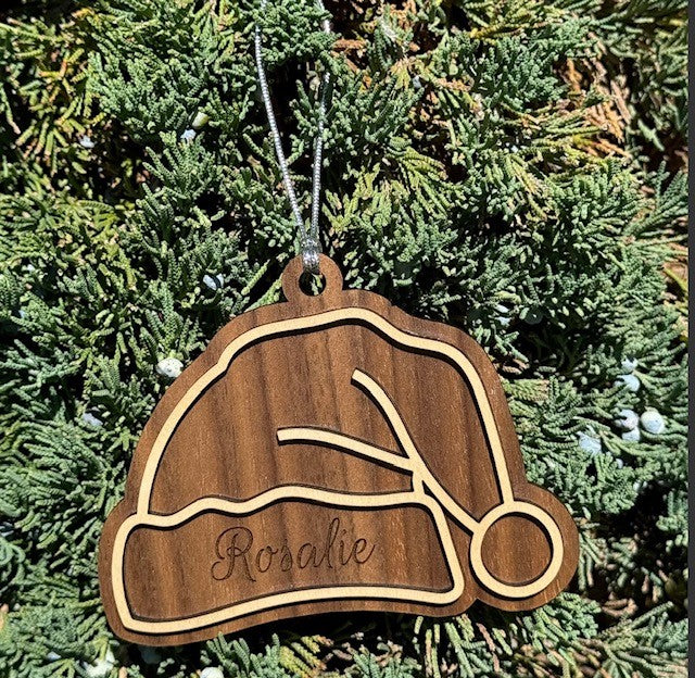 Two tone Name plate Christmas ornament