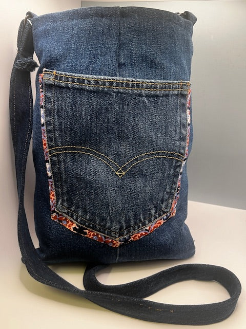 Denim & Floral Cross-body