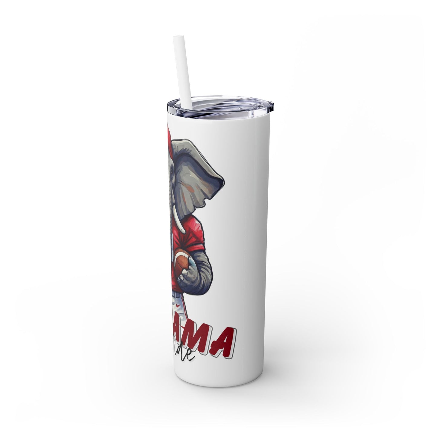 Skinny Tumbler with Straw, 20oz Alabama Roll Tide