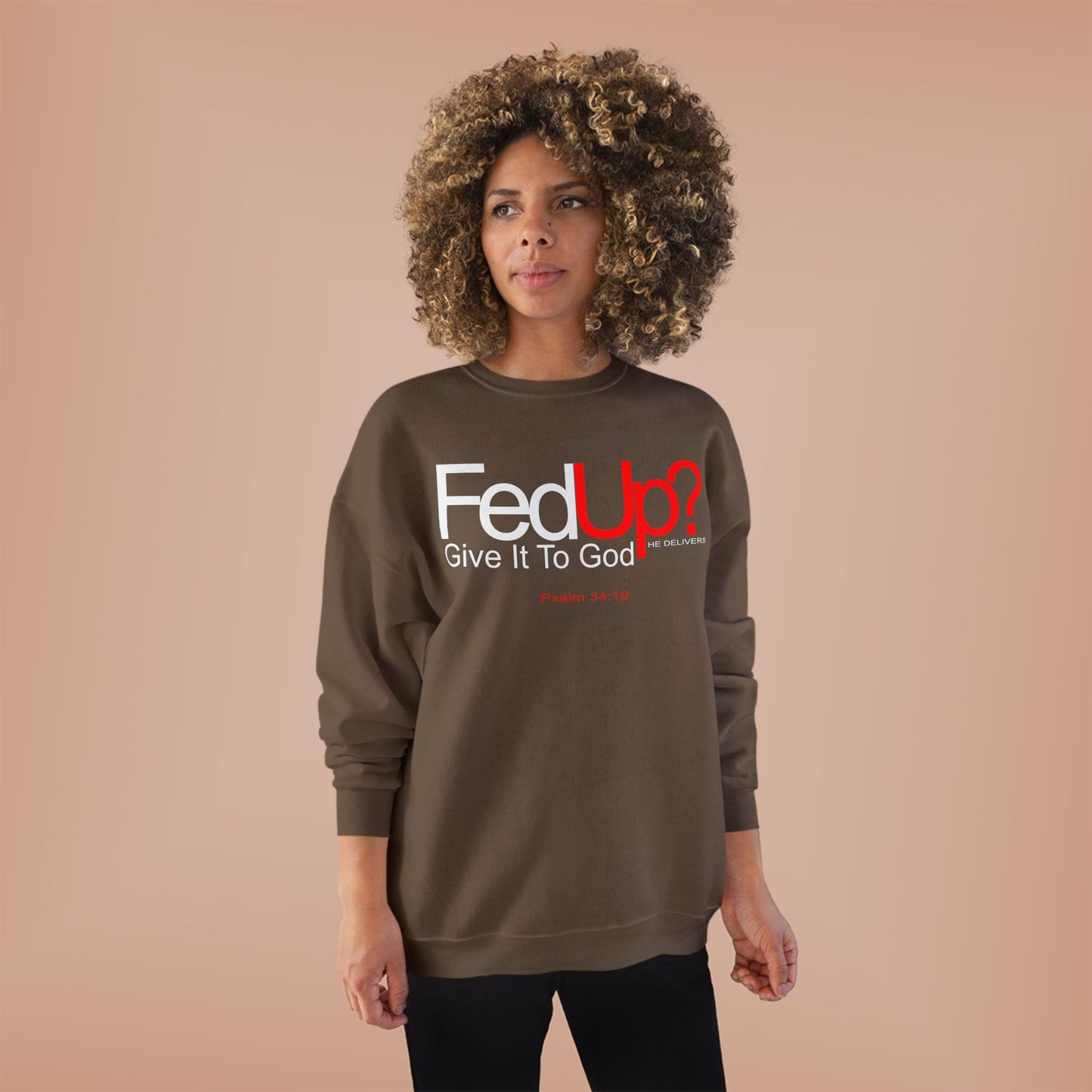 Funny Never Give Up EcoSweatshirt - Unisex Crewneck