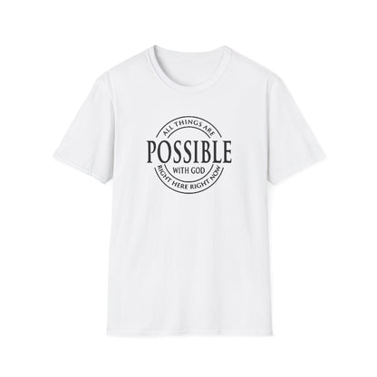 Christian Softstyle T-Shirt - All Things Are Possible with Christ