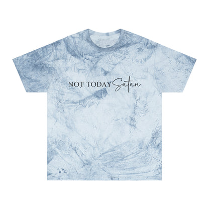 Unisex Color Blast T-Shirt- Not today satan .... Not ever