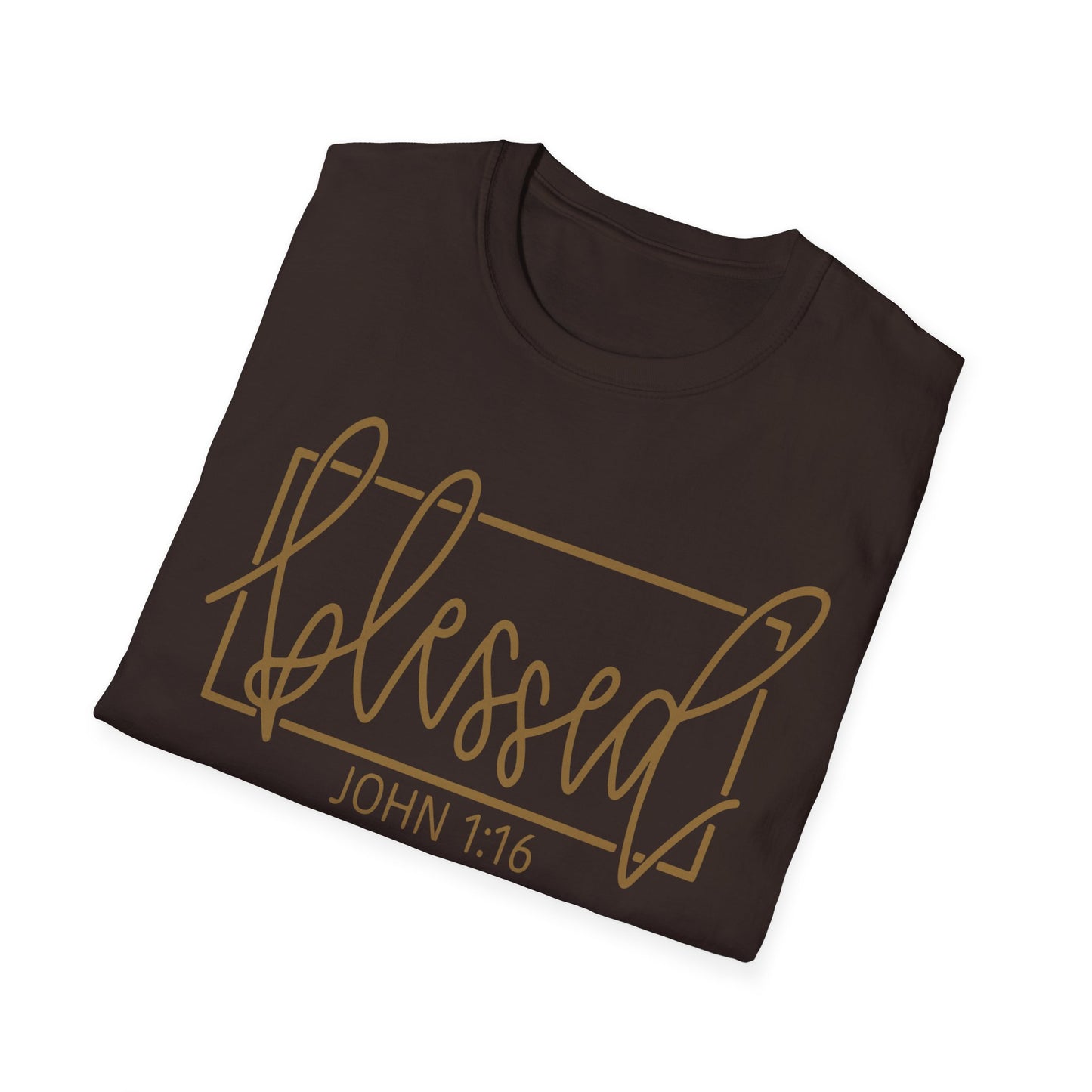 Christian Unisex Softstyle T-Shirt - Blessed John 1:16