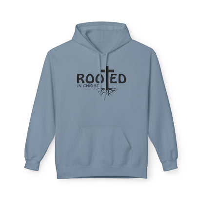 Hoodie - Rooted in Christ Religious Softstyle Fleece