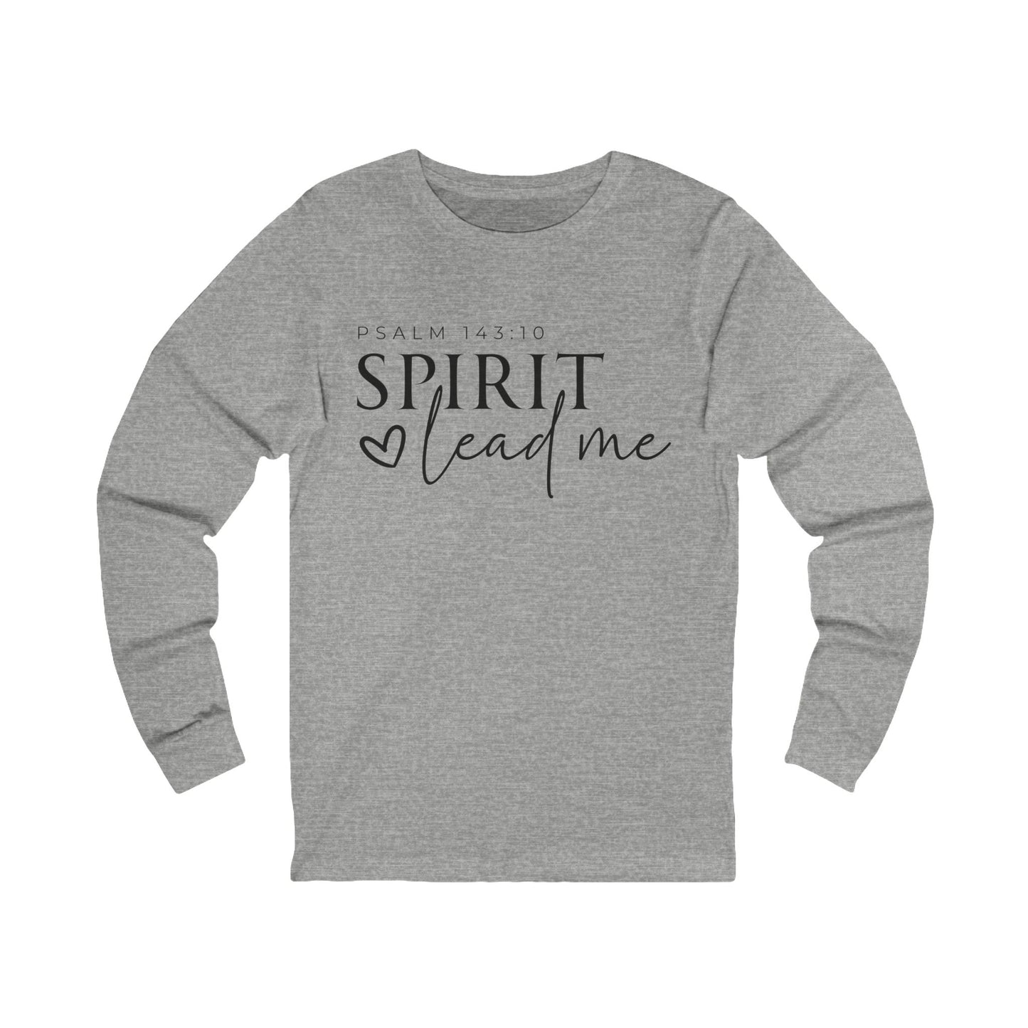 Unisex Jersey Long Sleeve Tee - Spirit Lead Me