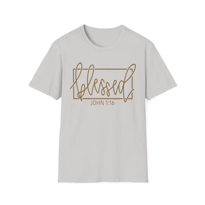 Christian Unisex Softstyle T-Shirt - Blessed John 1:16