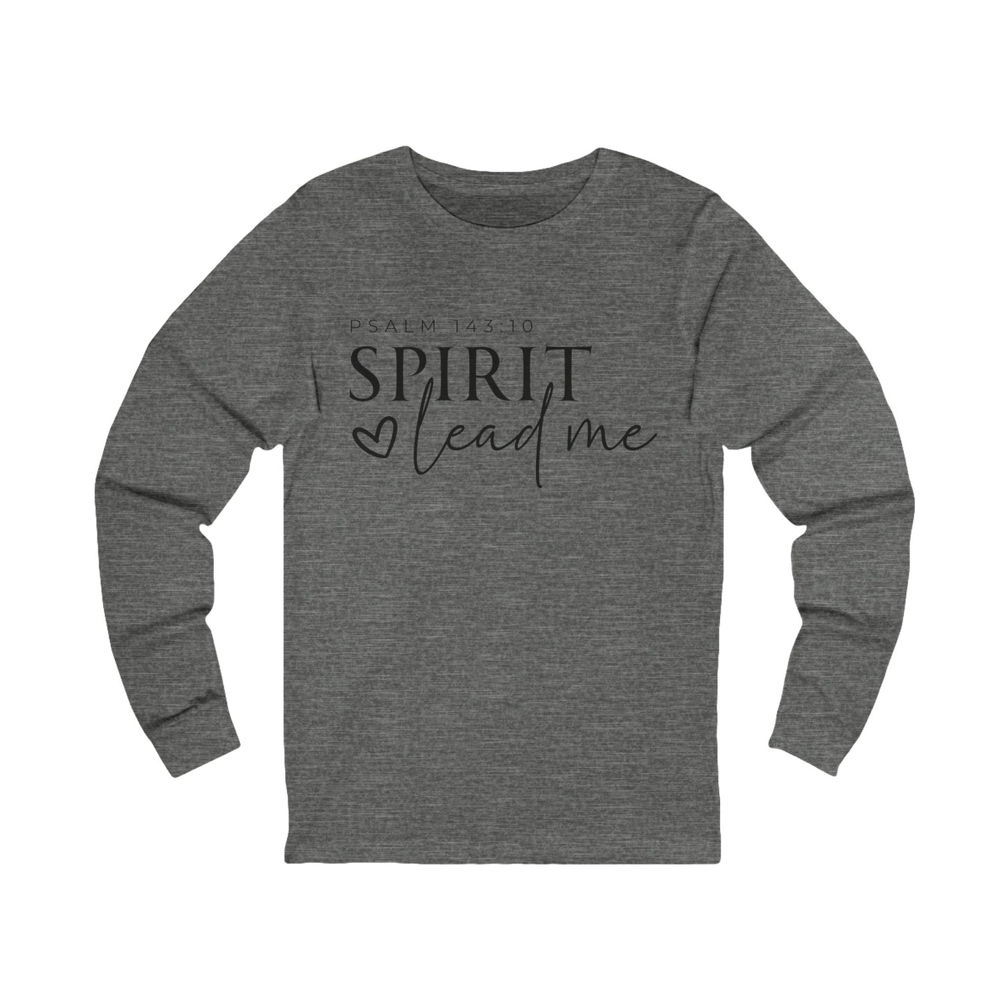 Unisex Jersey Long Sleeve Tee - Spirit Lead Me