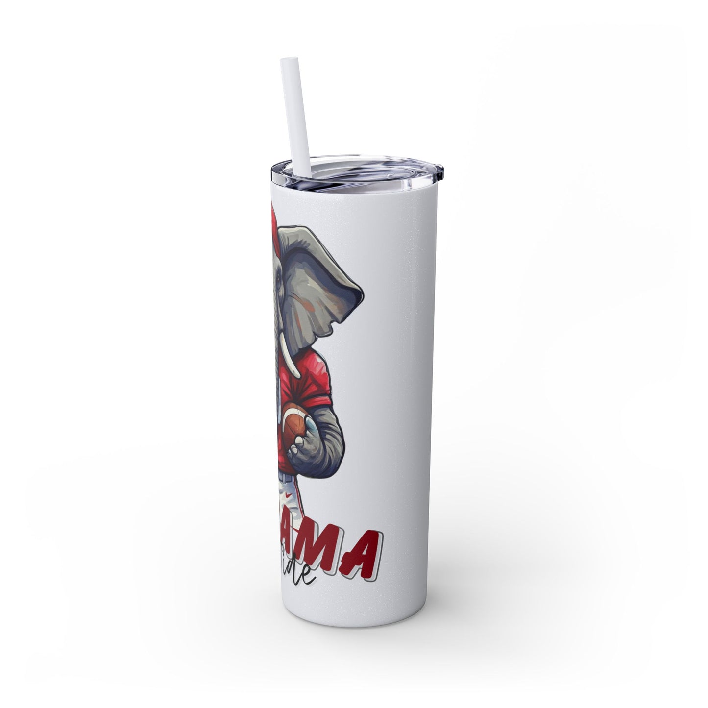 Skinny Tumbler with Straw, 20oz Alabama Roll Tide
