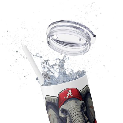 Skinny Tumbler with Straw, 20oz Alabama Roll Tide