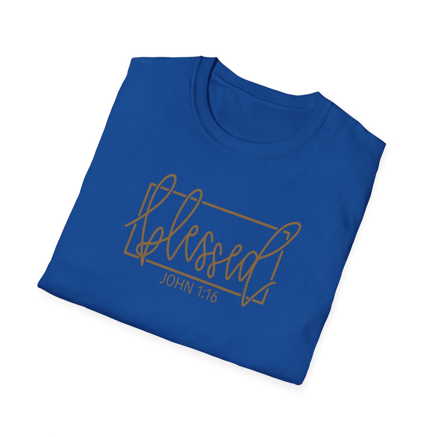 Christian Unisex Softstyle T-Shirt - Blessed John 1:16