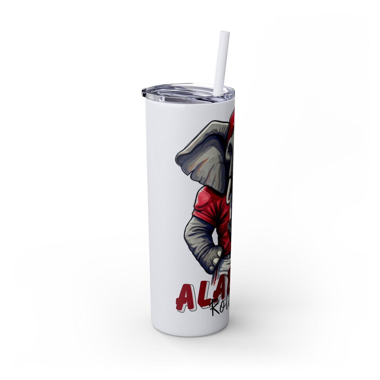 Skinny Tumbler with Straw, 20oz Alabama Roll Tide