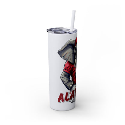 Skinny Tumbler with Straw, 20oz Alabama Roll Tide