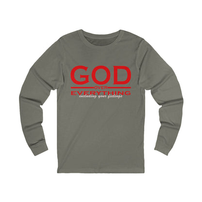 Long Sleeve Tee - God over Everything Design