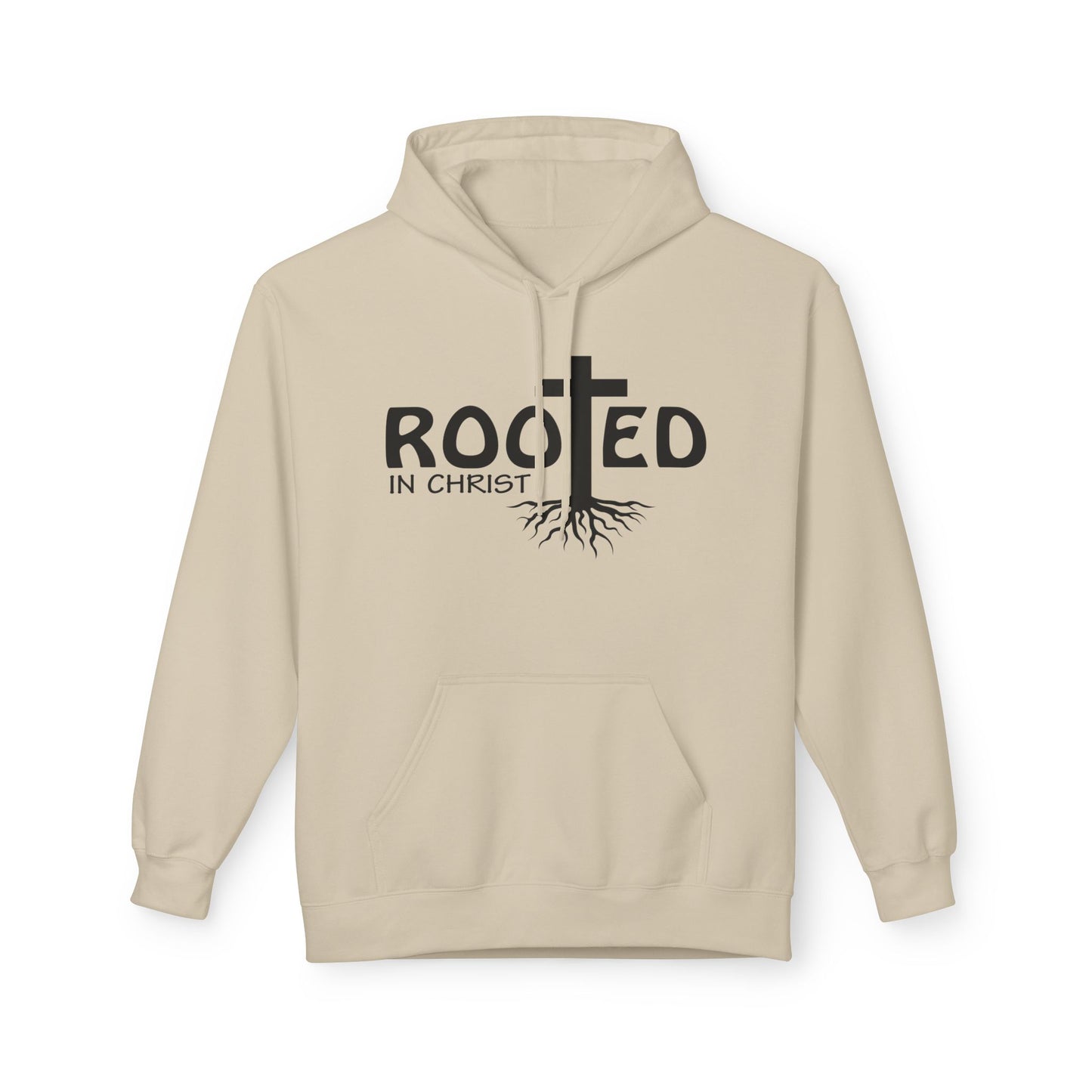 Hoodie - Rooted in Christ Religious Softstyle Fleece