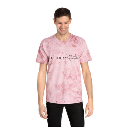 Unisex Color Blast T-Shirt- Not today satan .... Not ever