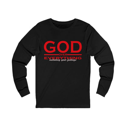 Long Sleeve Tee - God over Everything Design