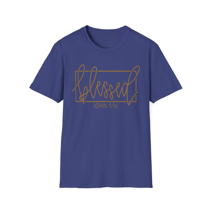 Christian Unisex Softstyle T-Shirt - Blessed John 1:16