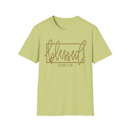 Christian Unisex Softstyle T-Shirt - Blessed John 1:16
