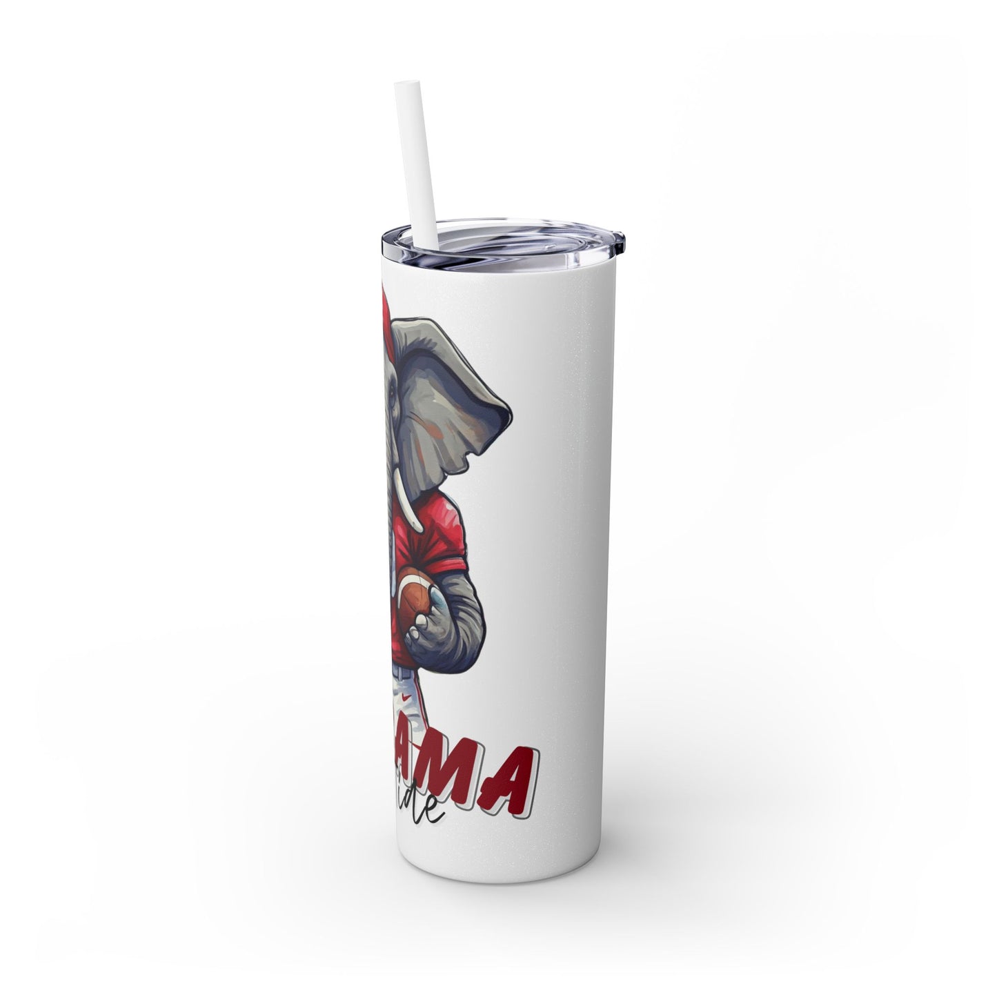 Skinny Tumbler with Straw, 20oz Alabama Roll Tide
