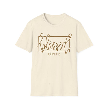 Christian Unisex Softstyle T-Shirt - Blessed John 1:16